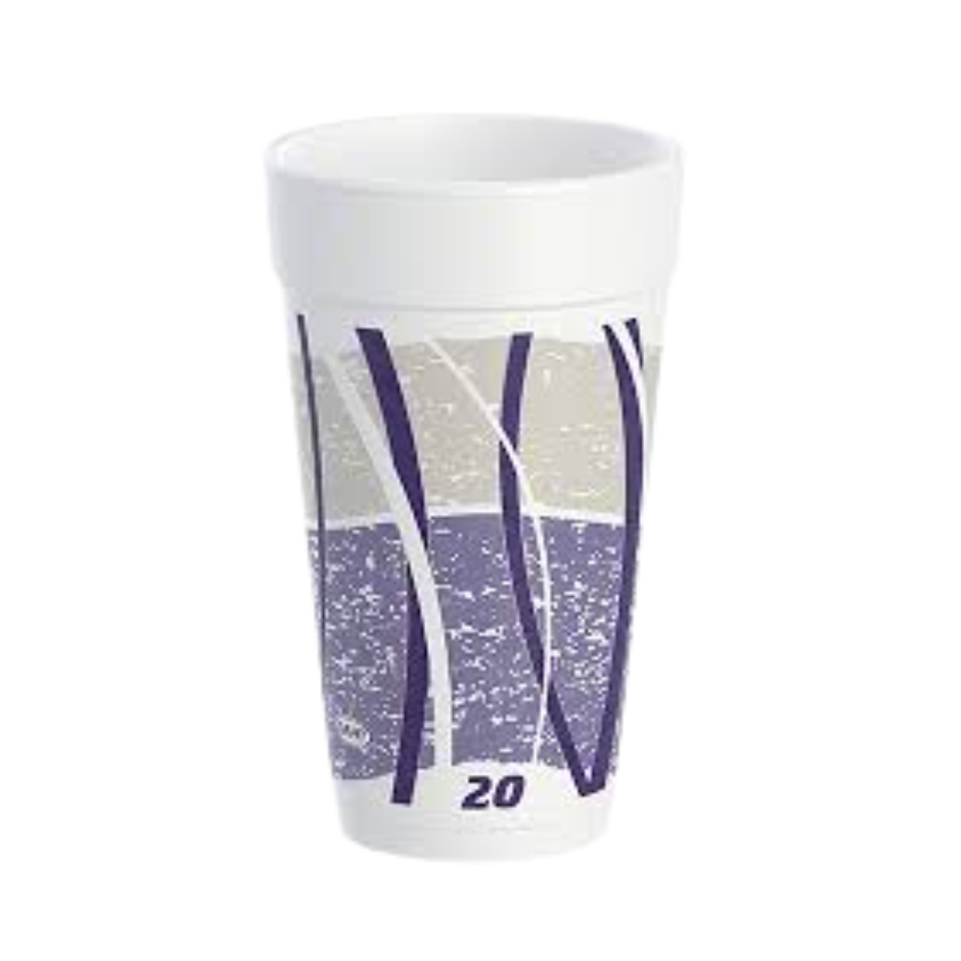 Dart® Impulse® Foam Cups – Color-Coded Sizes for Hot & Cold Drinks, 8 oz to 44 oz