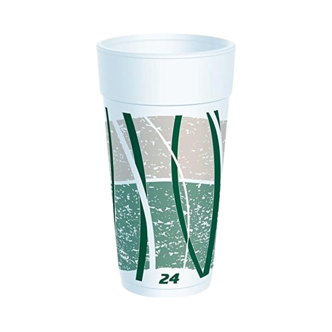 Dart® Impulse® Foam Cups – Color-Coded Sizes for Hot & Cold Drinks, 8 oz to 44 oz