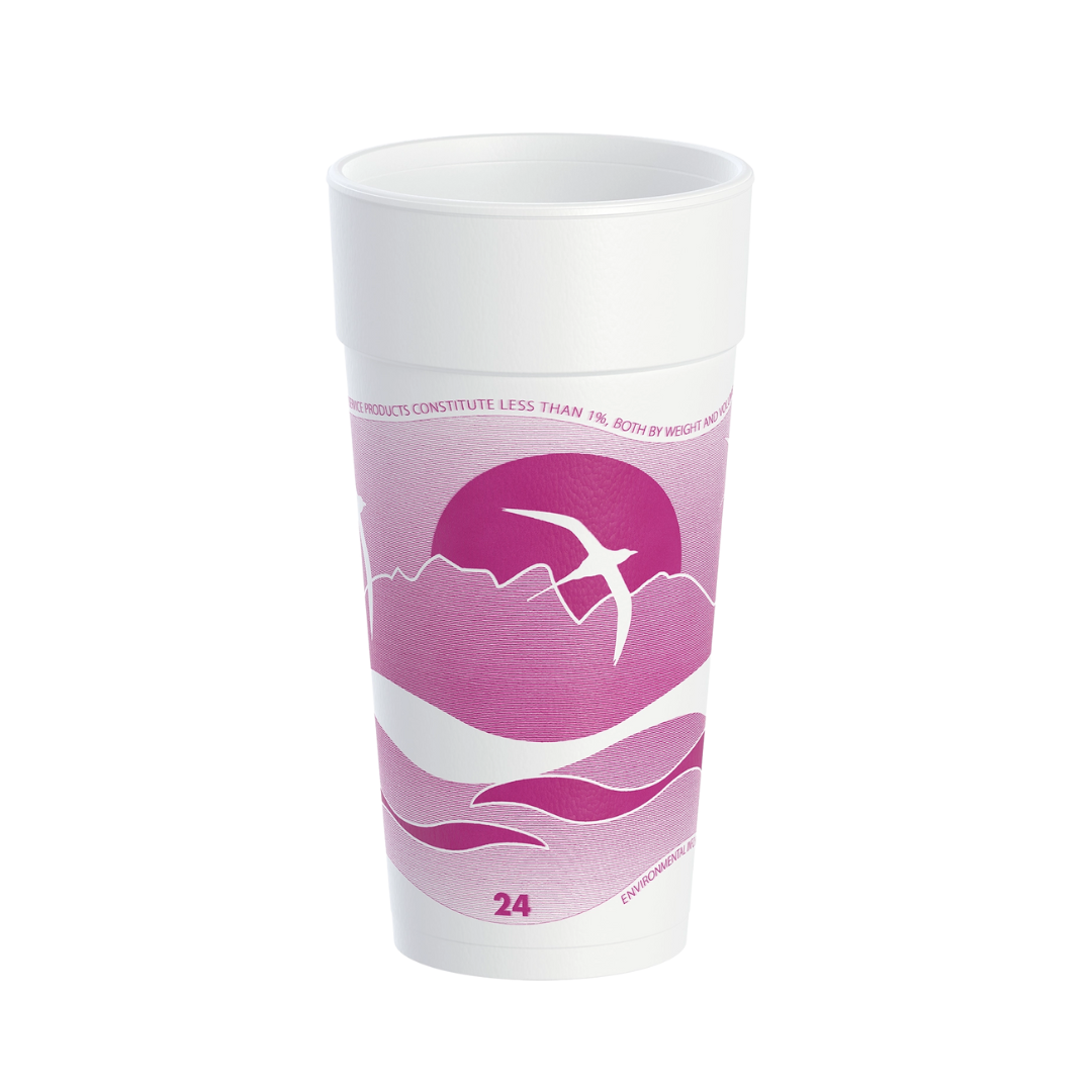 Dart® Horizon® Foam Cups – Color-Coded Insulated, 8 oz to 44 oz