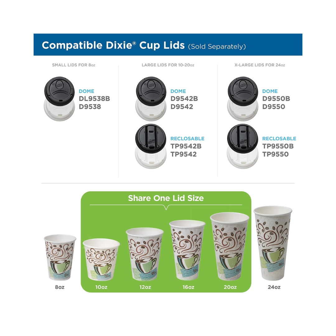 Dixie® PerfecTouch™ Coffee Haze Paper Hot Cup – 16 oz