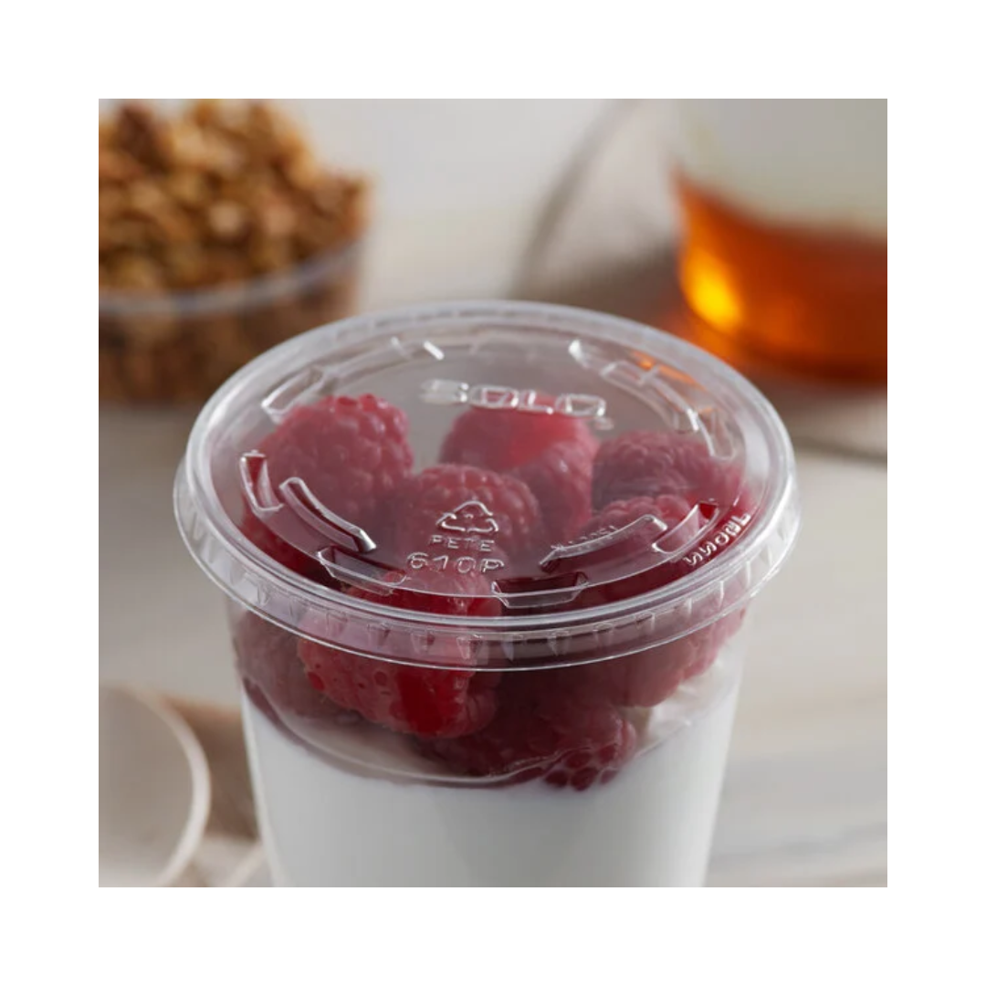Dart® 10 oz. PET Non-Vented Cold Cup Lid – Clear