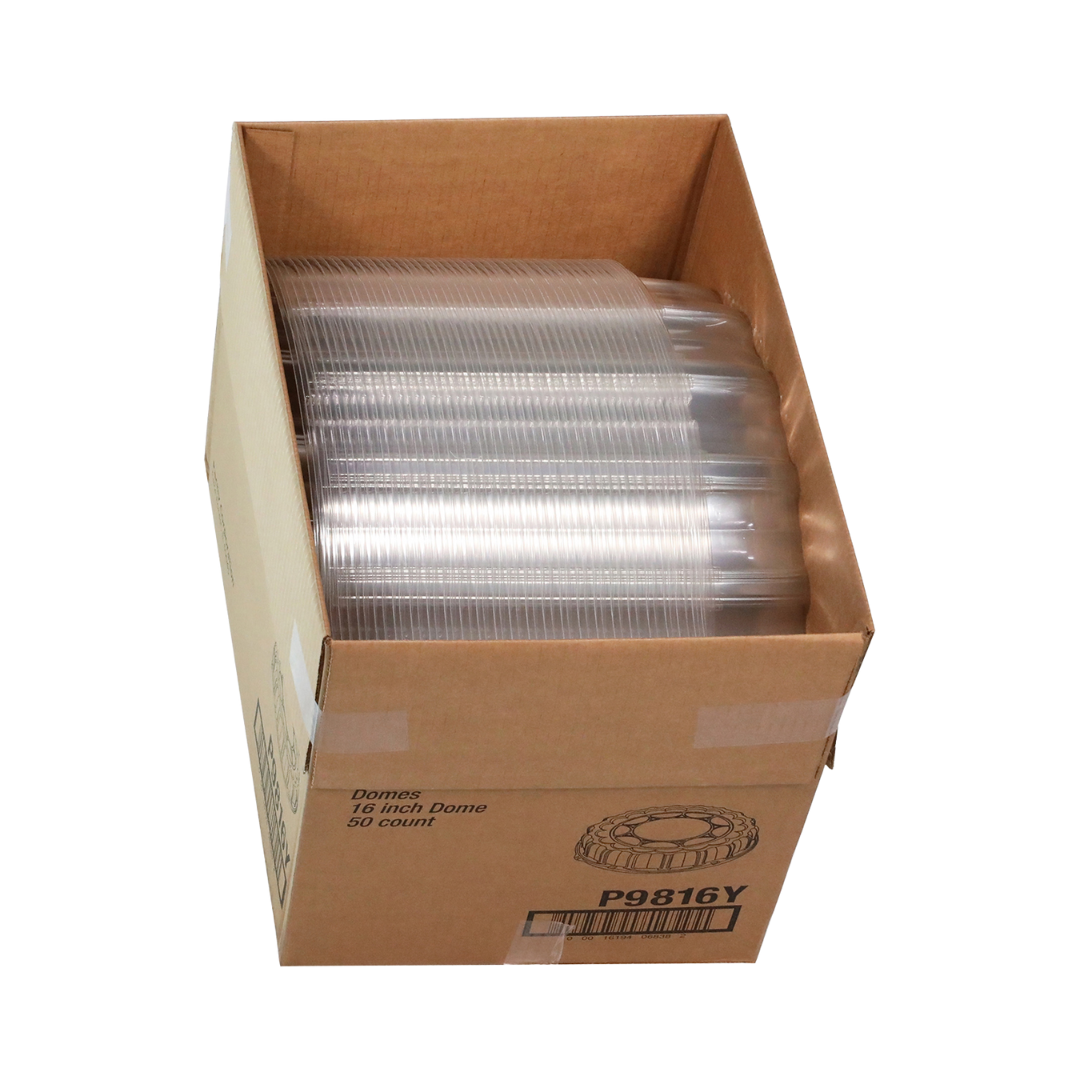 Pactiv SmartLock® Caterware® Flat Trays & Dome Lids – Black & Clear, 12", 16" & 18"