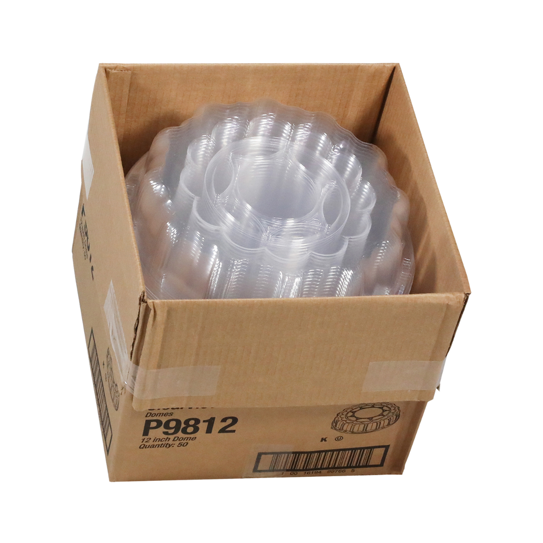 Pactiv SmartLock® Caterware® Flat Trays & Dome Lids – Black & Clear, 12", 16" & 18"