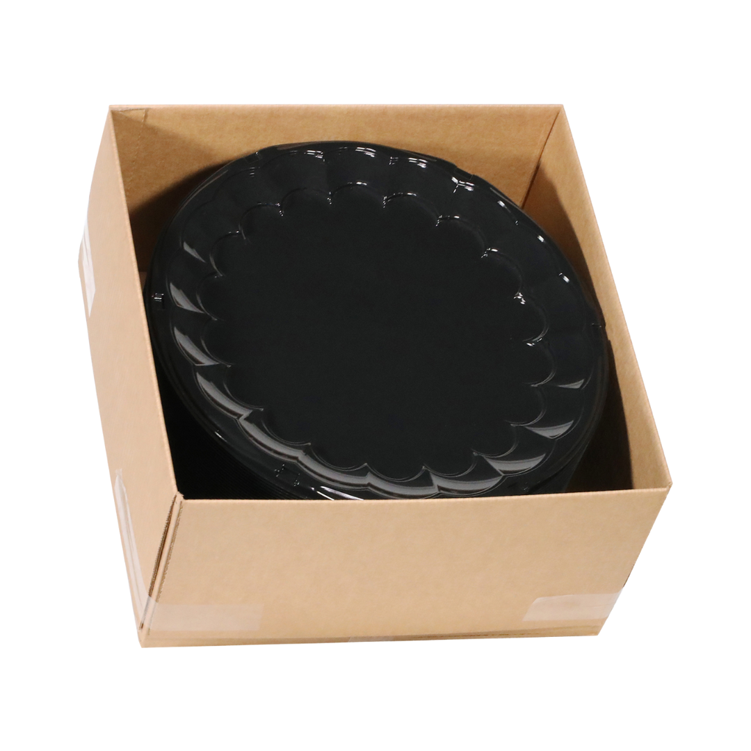 Pactiv SmartLock® Caterware® Flat Trays & Dome Lids – Black & Clear, 12", 16" & 18"