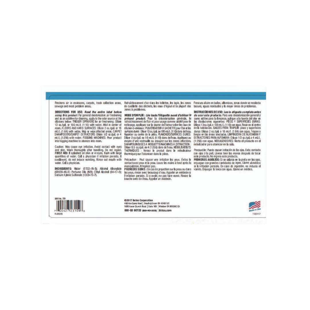 Betco® BestScent™ Ocean Breeze Deodorizer – 1 Gallon