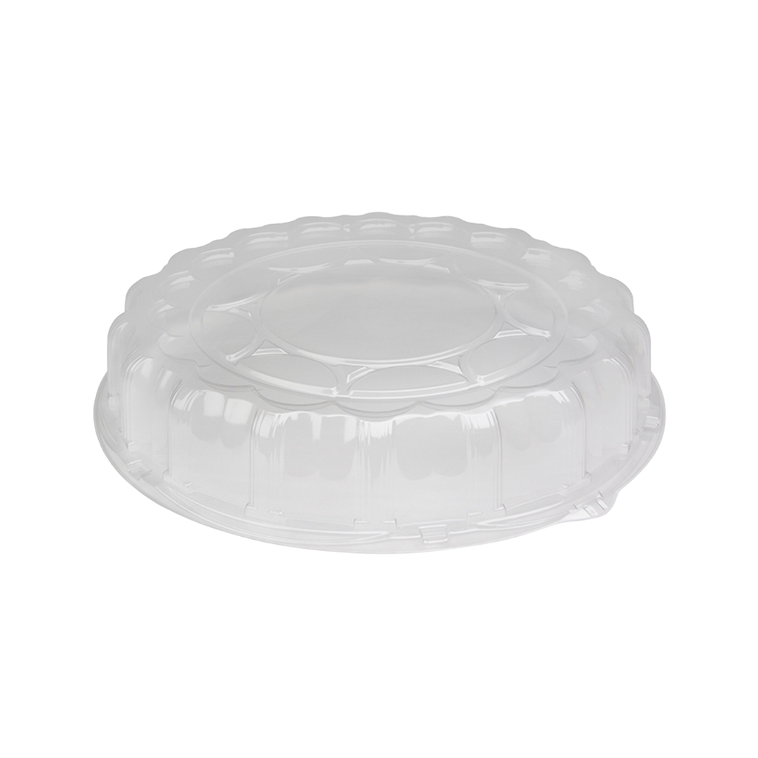 Pactiv SmartLock® Caterware® Flat Trays & Dome Lids – Black & Clear, 12", 16" & 18"