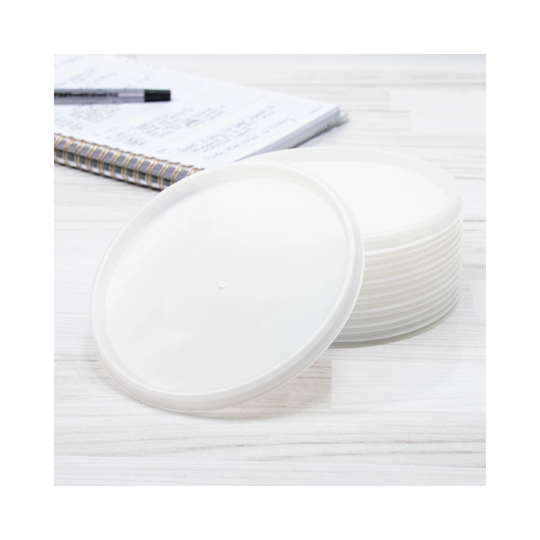 Dart® HIPS Vented Lid For 32 oz. Foam Cups & Containers - Translucent