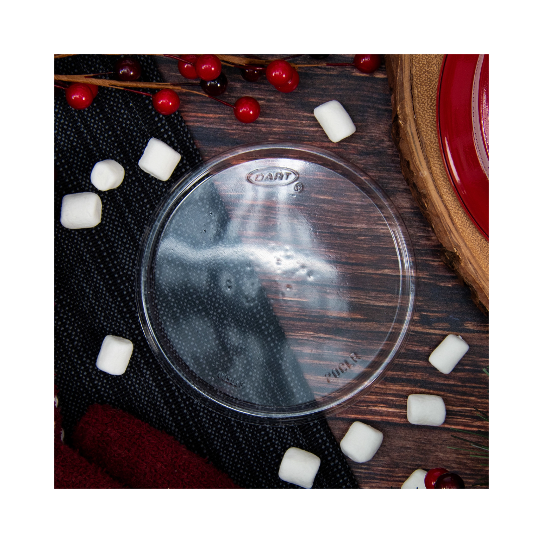 Dart® 20 oz. OPS Non-Vented Lid – Clear