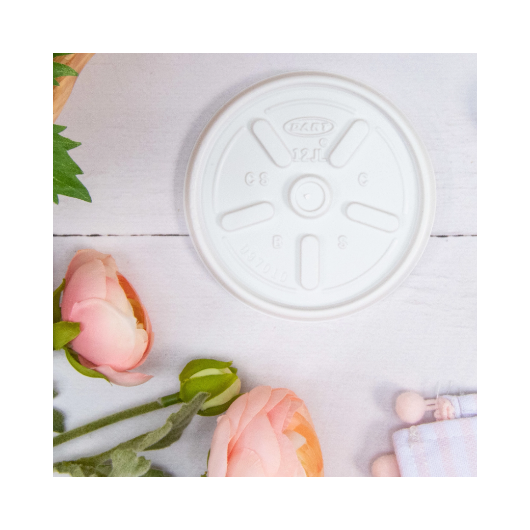 Dart® Vented Lid For 6/8/12 oz. Foam Cups & Containers – White