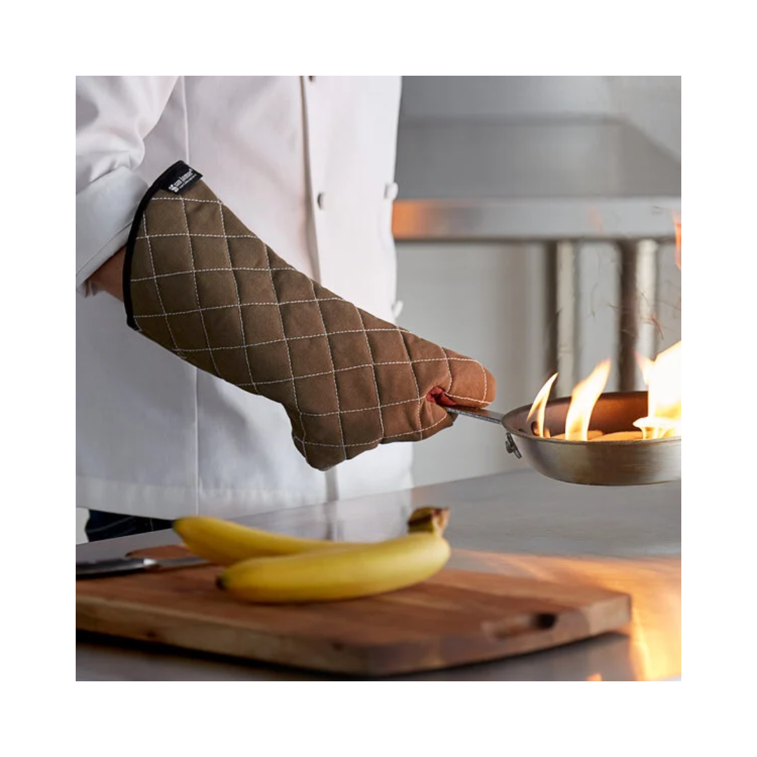 BVT BestGuard™ Oven Mitts – 17", Black & Tan