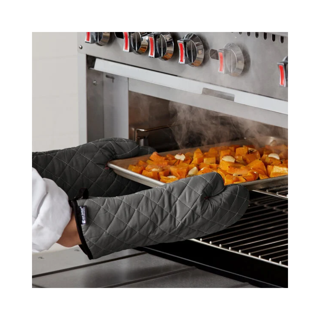 BVT BestGuard™ Oven Mitts – 17", Black & Tan