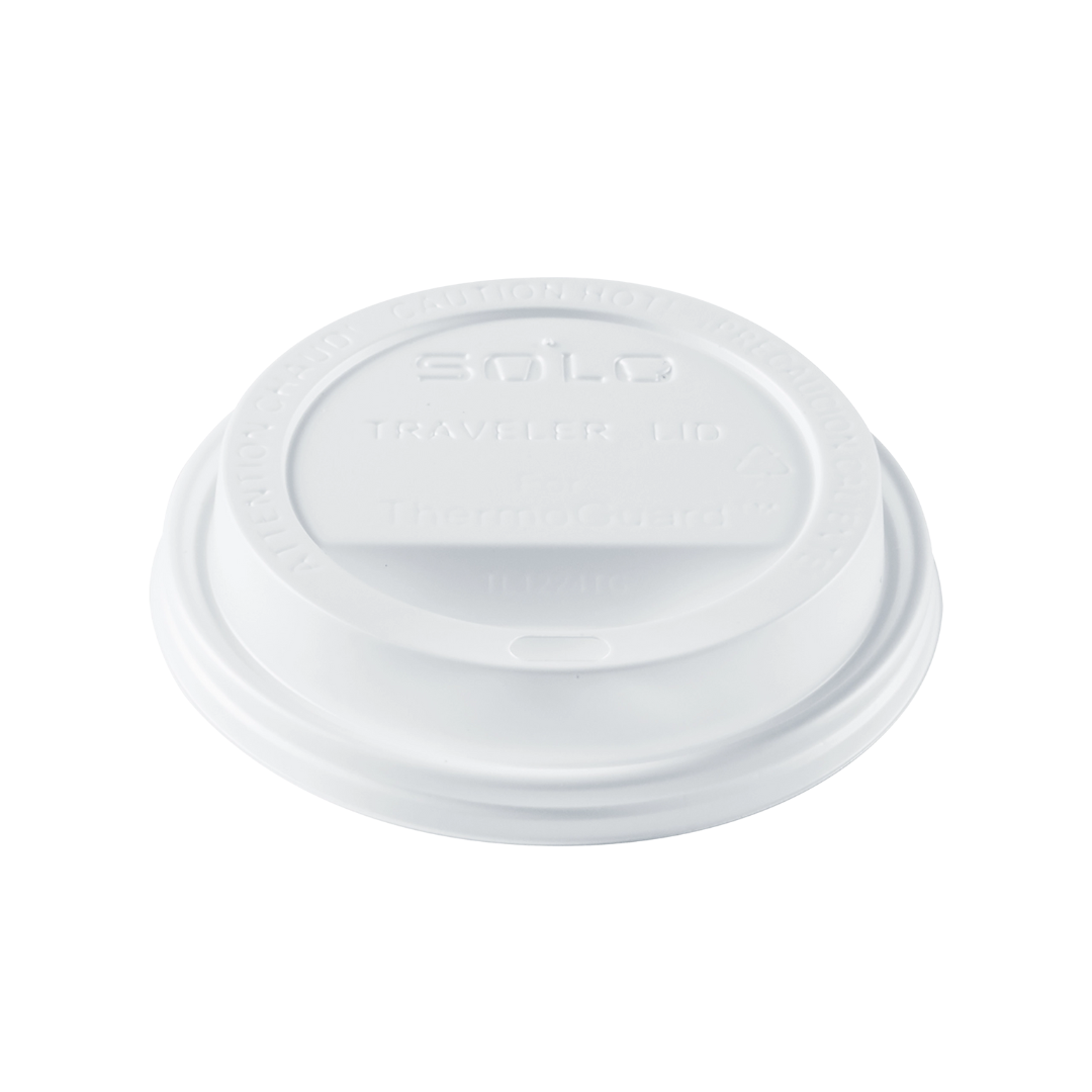 Solo® Traveler® Lid For 12–24 oz. ThermoGuard™ Hot Cups – White