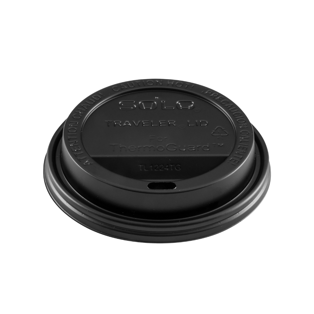 Solo® Traveler® Lid For 12–24 oz. ThermoGuard™ Hot Cup – Black