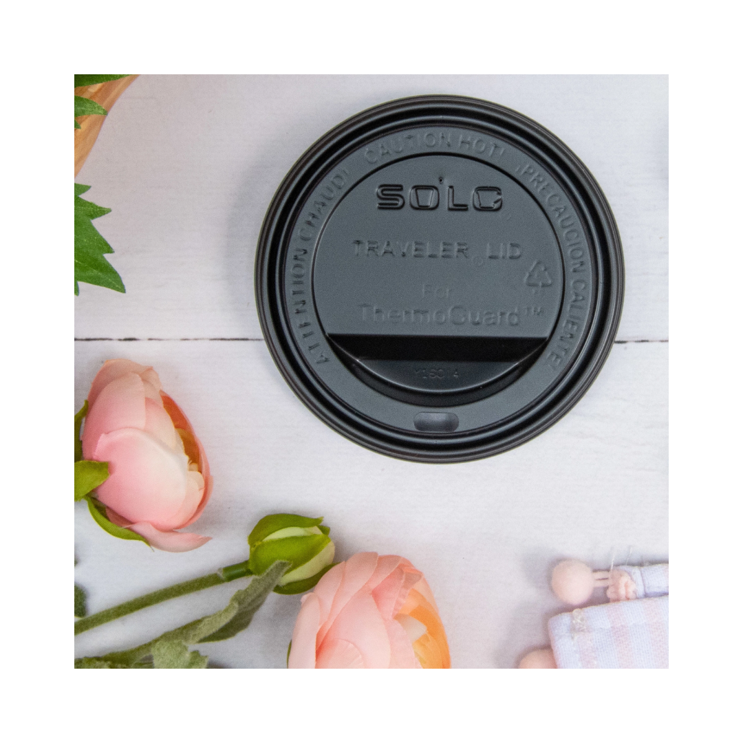 Solo® Traveler® Lid For 12–24 oz. ThermoGuard™ Hot Cup – Black