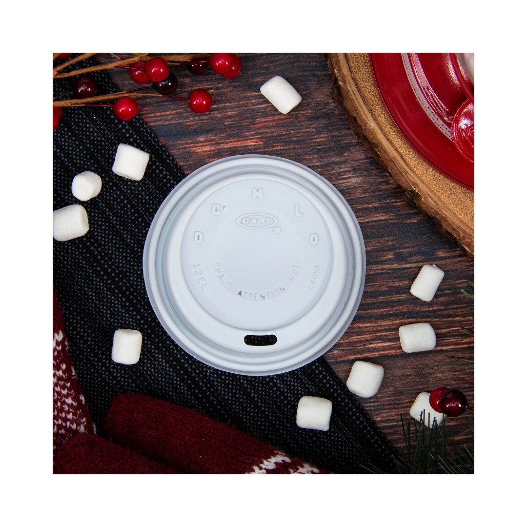 Dart® 6–12 oz. HIPS Cappuccino Lid – White