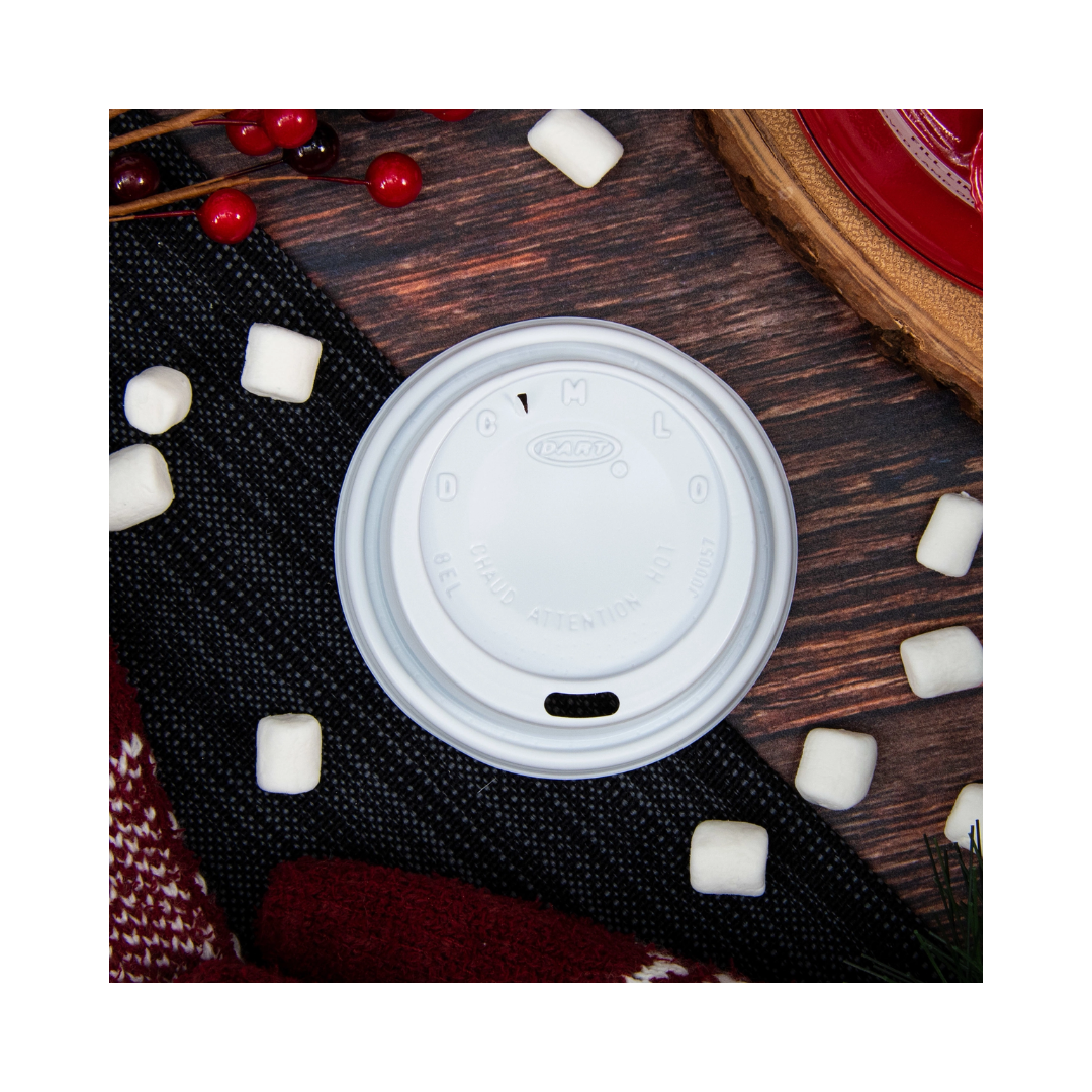 Dart® 8 oz. HIPS Cappuccino Lid – White