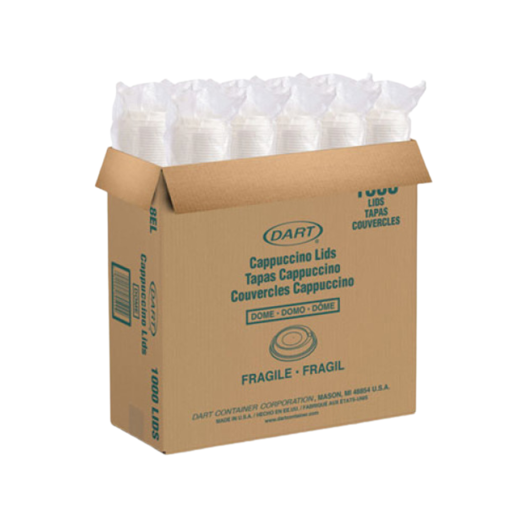 Dart® 8 oz. HIPS Cappuccino Lid – White