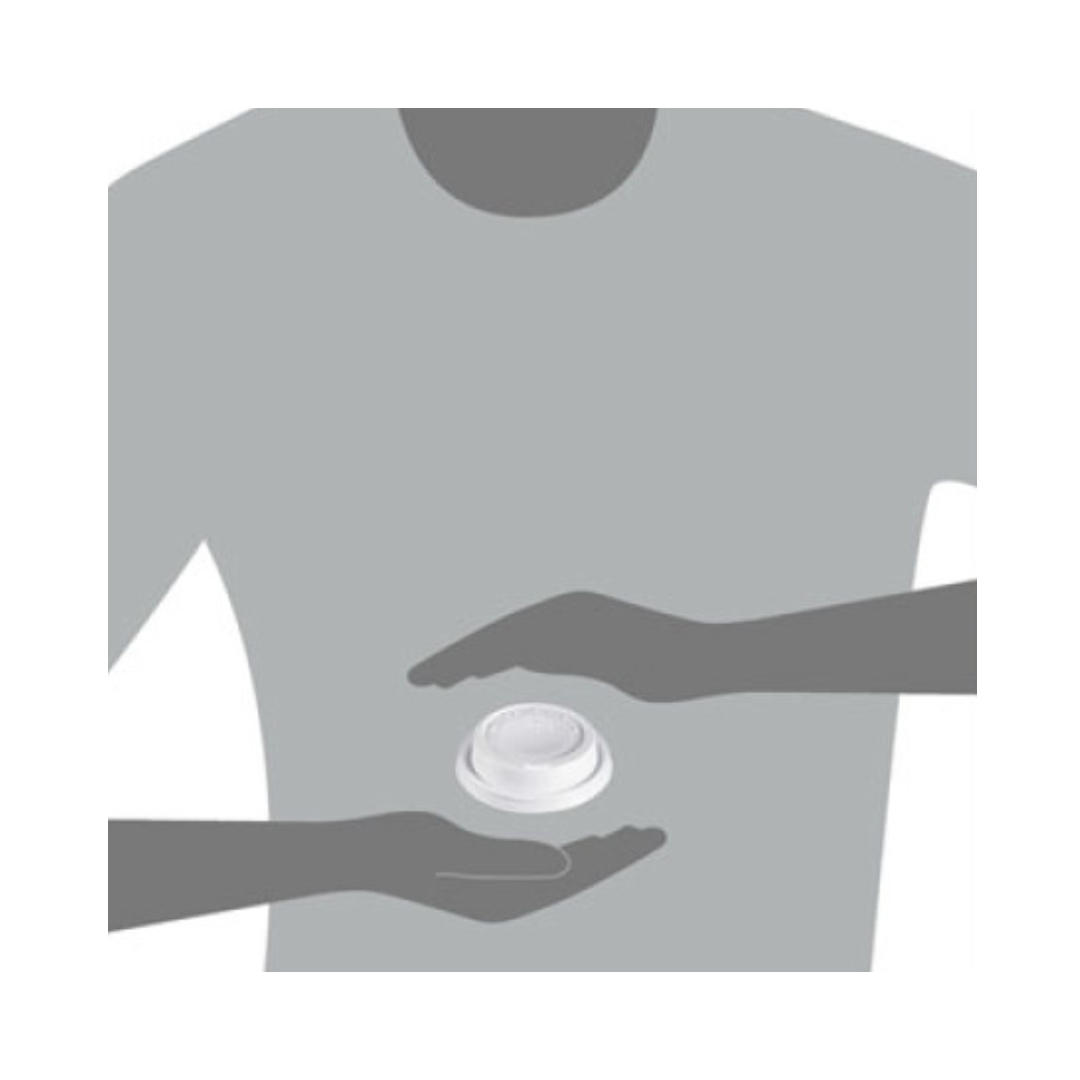 Dart® 8 oz. HIPS Cappuccino Lid – White