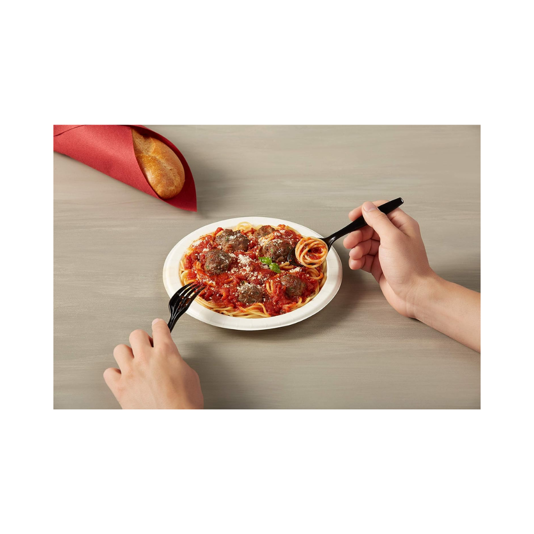 Dixie® Heavyweight Polystyrene Fork – Black, 7 1/8"