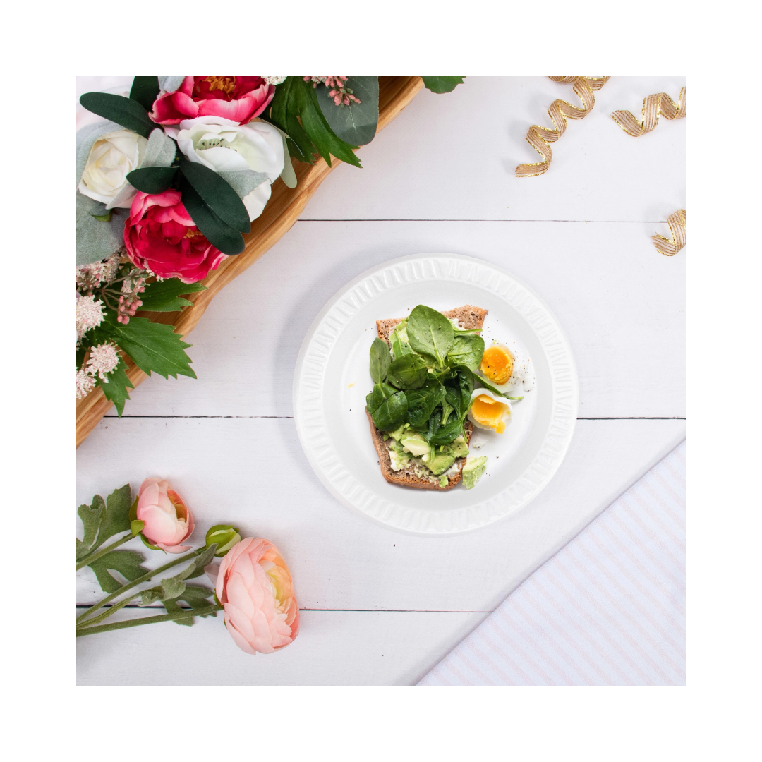 Dart® Concorde® XPS Non-Laminated Foam Plates – White, 6" to 10¼", Standard & 3-Compartment