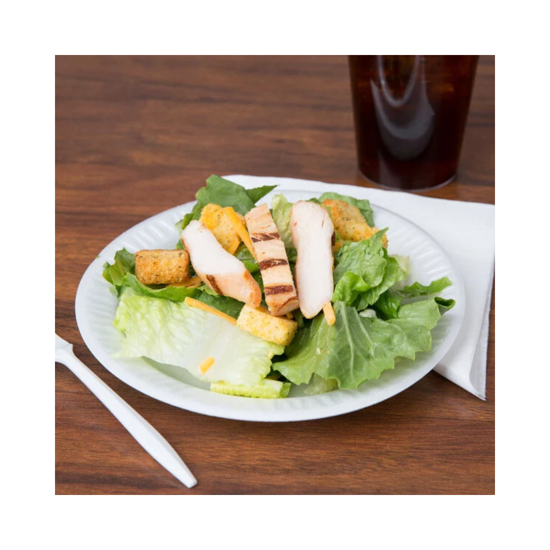 Dart® Concorde® XPS Non-Laminated Foam Plates – White, 6" to 10¼", Standard & 3-Compartment