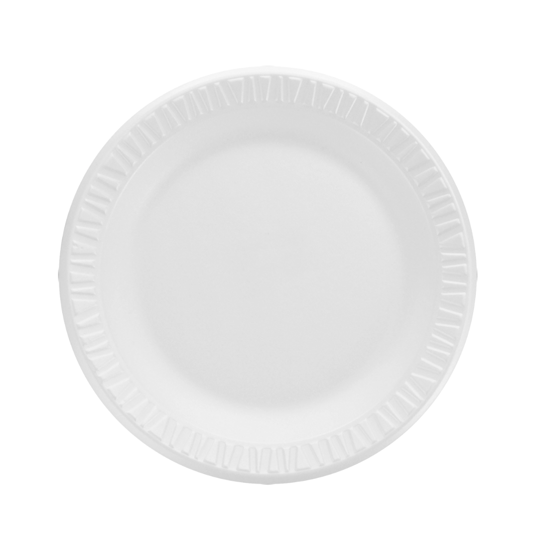 Dart® Concorde® XPS Non-Laminated Foam Plates – White, 6" to 10¼", Standard & 3-Compartment
