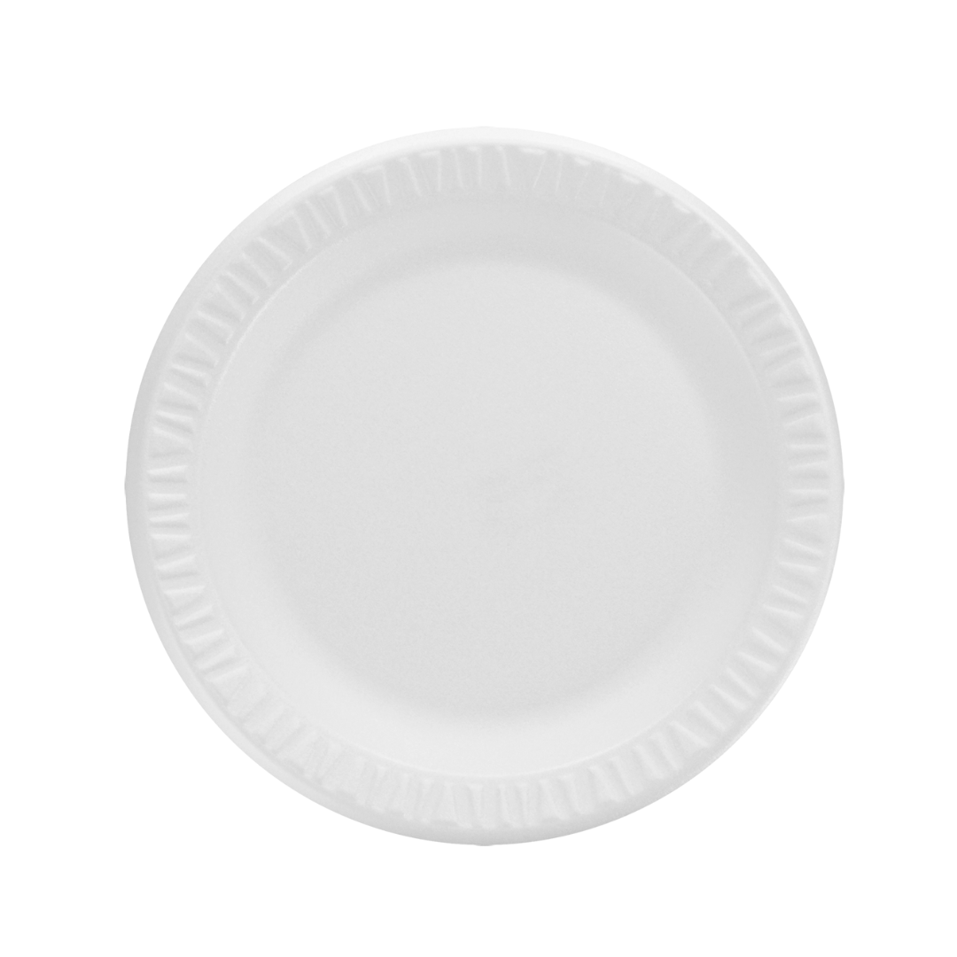Dart® Concorde® XPS Non-Laminated Foam Plates – White, 6" to 10¼", Standard & 3-Compartment