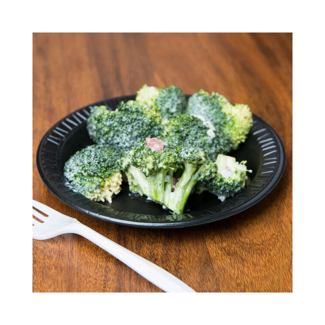 Dart® Quiet Classic® Laminated Foam Dinnerware – Black, 6" to 10¼", Plates & Platters