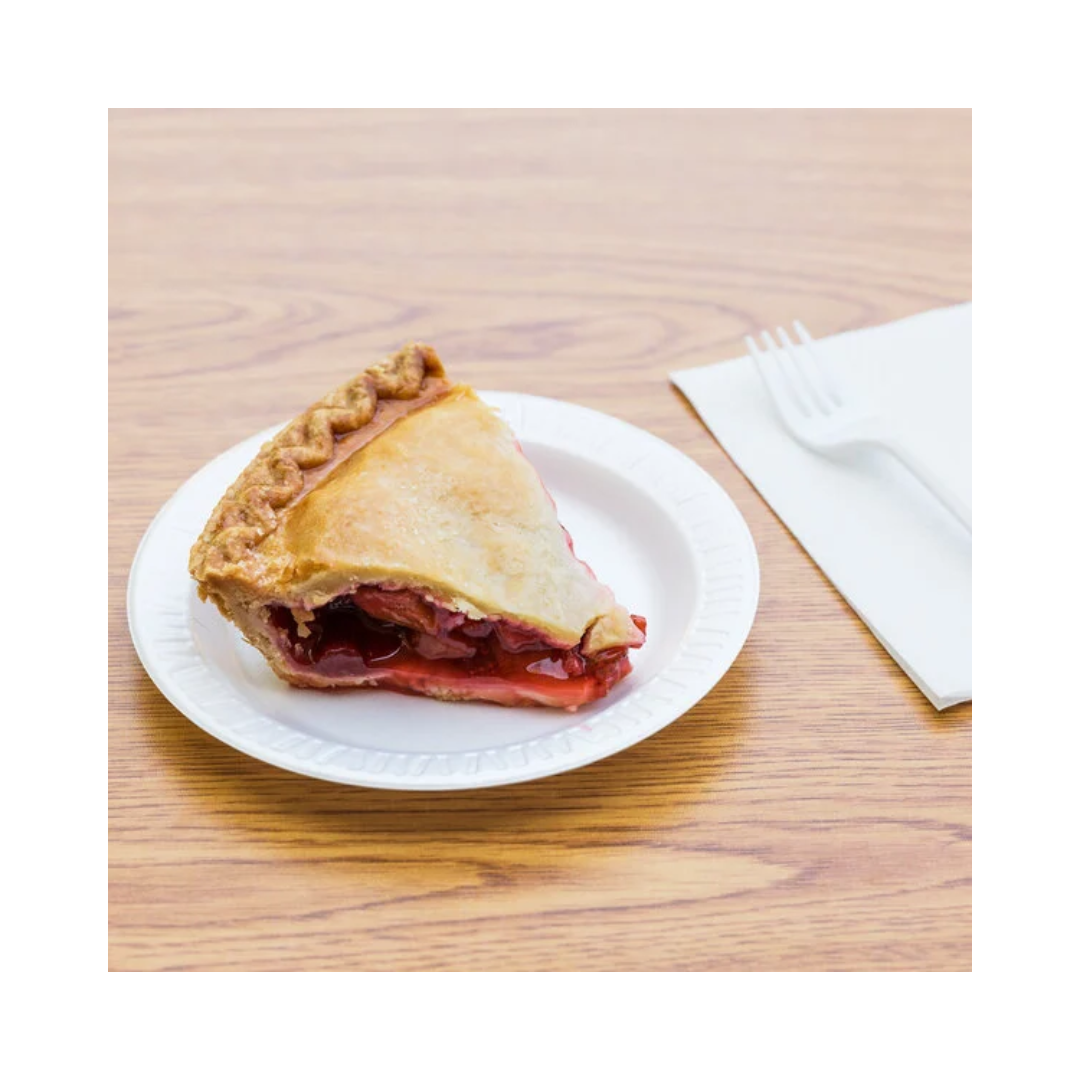 Dart® Quiet Classic® Laminated Foam Plates – White, 6" to 10¼", Standard & 3-Compartment