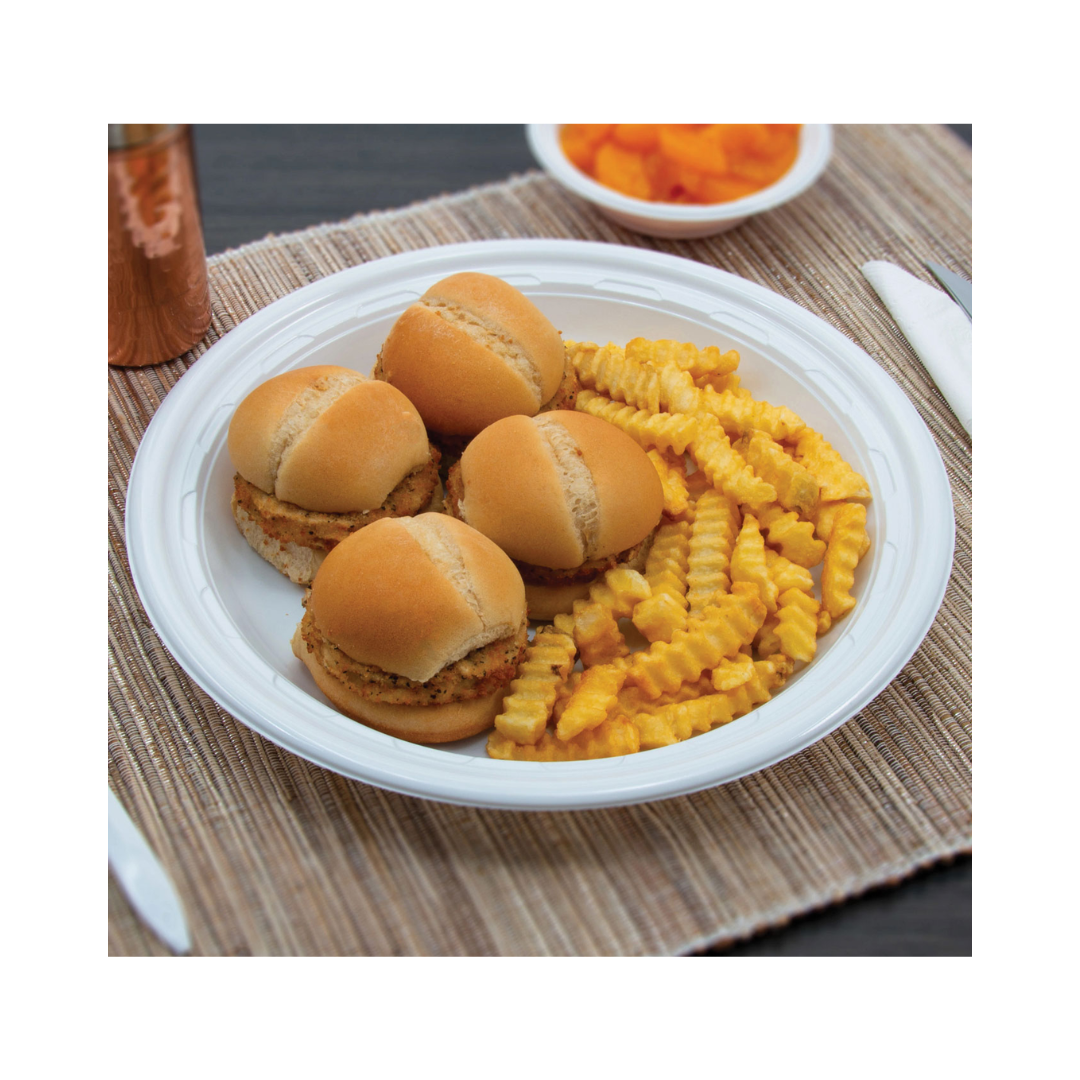 Dart® Famous Service® Impact Plastic Dinnerware – Plates & Platters, White