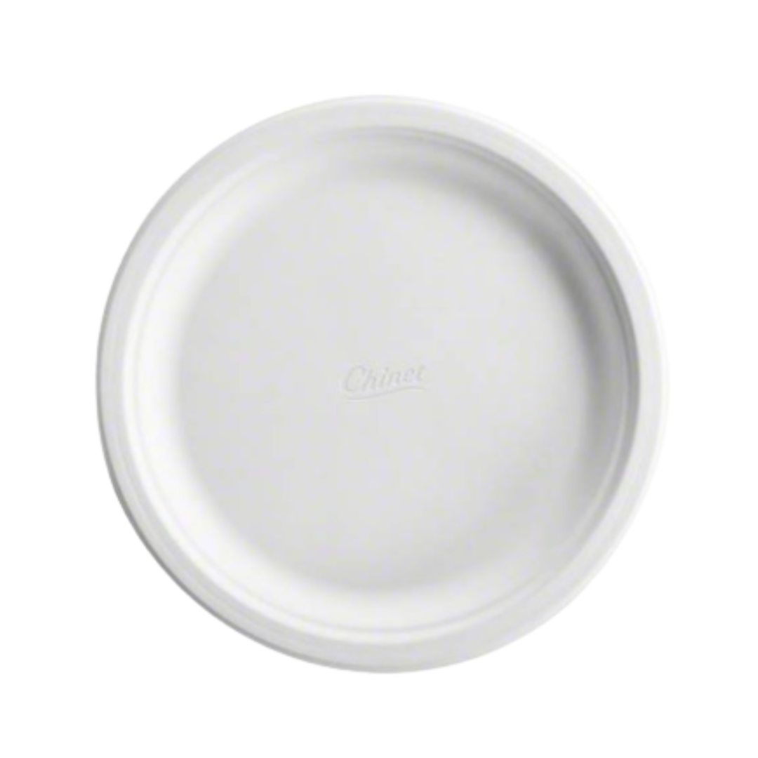 Chinet® Classic White™ Molded Fiber Round Plates – 10 1/2", Premium Strength