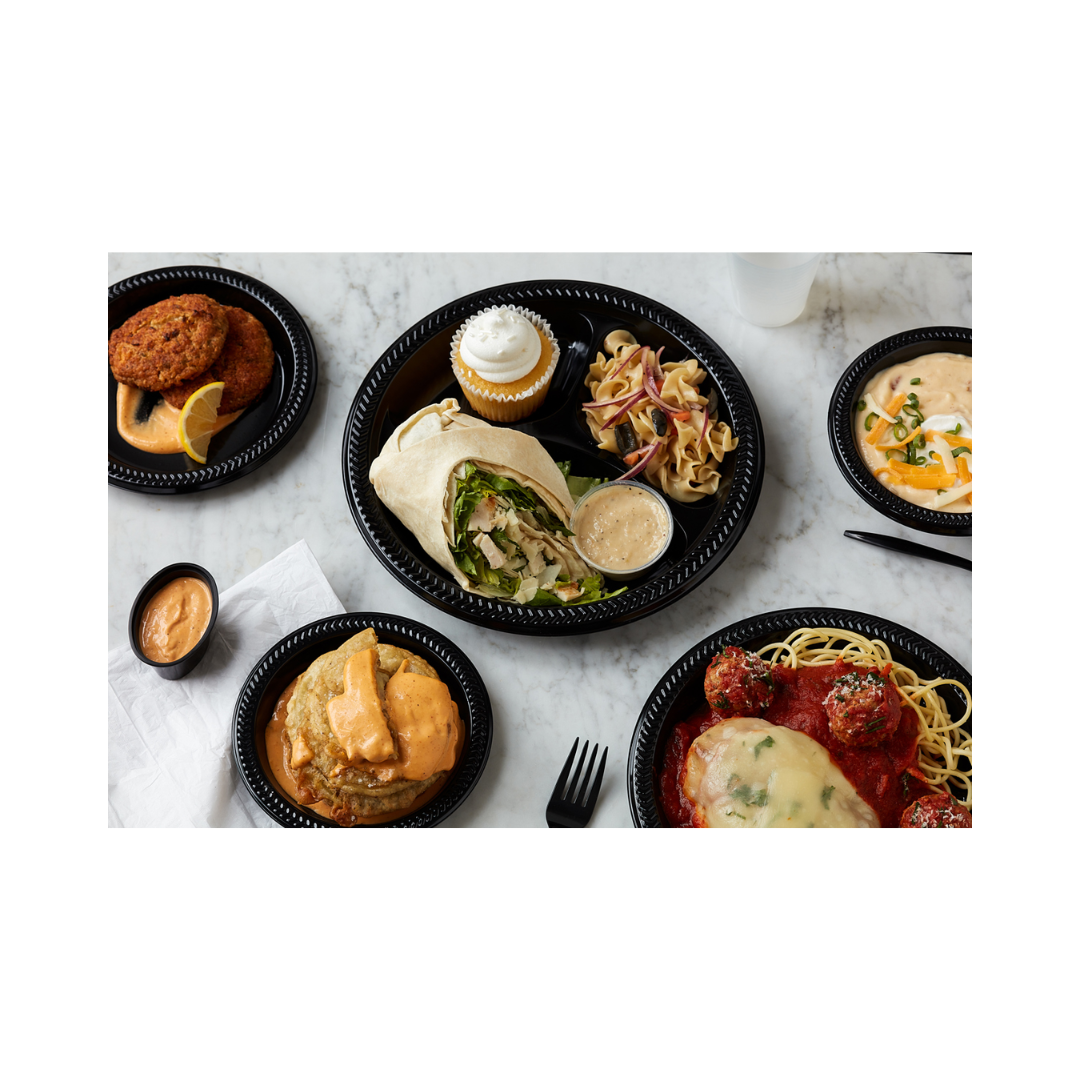 Pactiv Meadoware® Impact® Black Plates – 6″ & 9″
