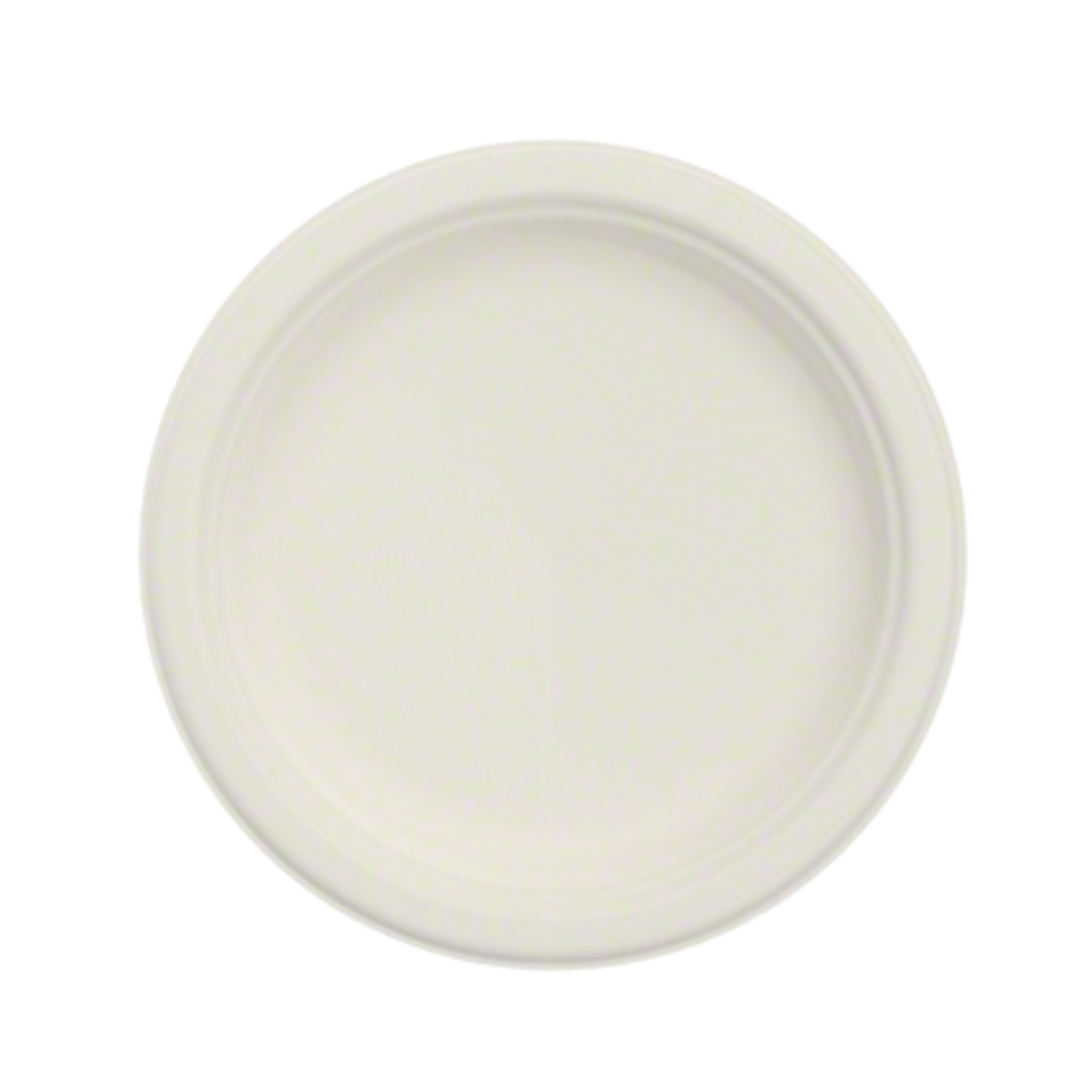 Bare® by Solo® Eco-Forward® Sugarcane Round Plate – 6", Ivory