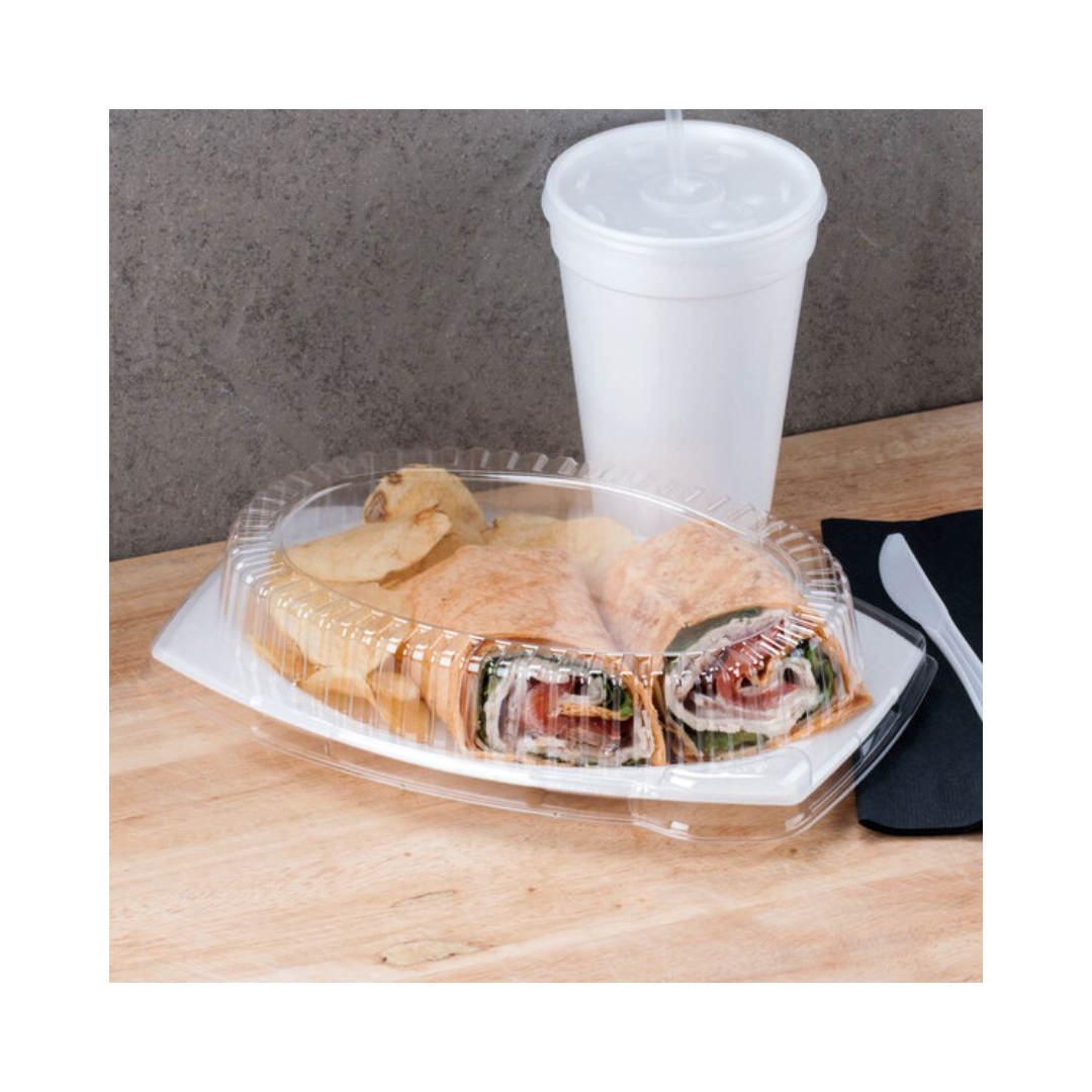 Dart® 9″ x 6.5″ OPS Dome Lid – Clear, For Platters