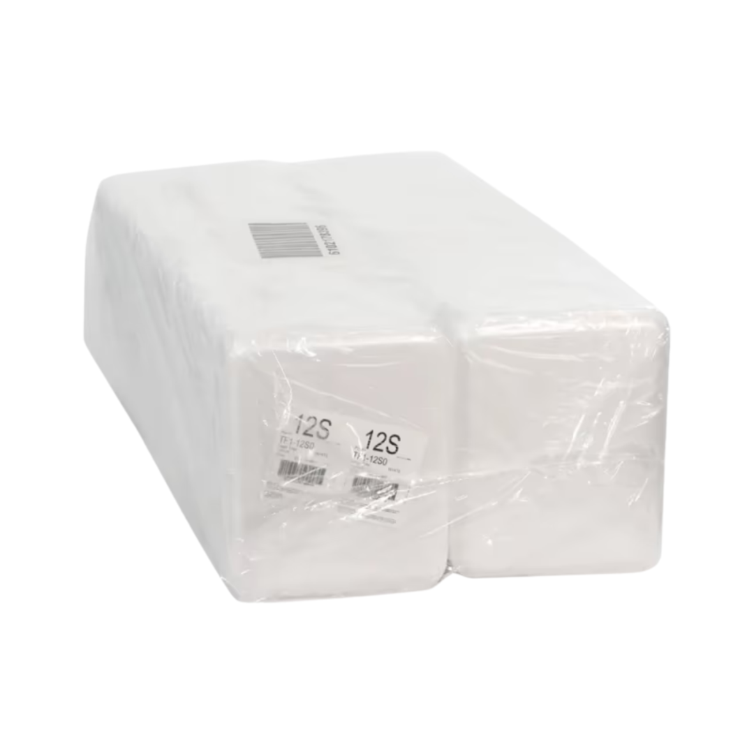 Pactiv® 12S Supermarket Tray – White, 11" x 9" x 0.65"