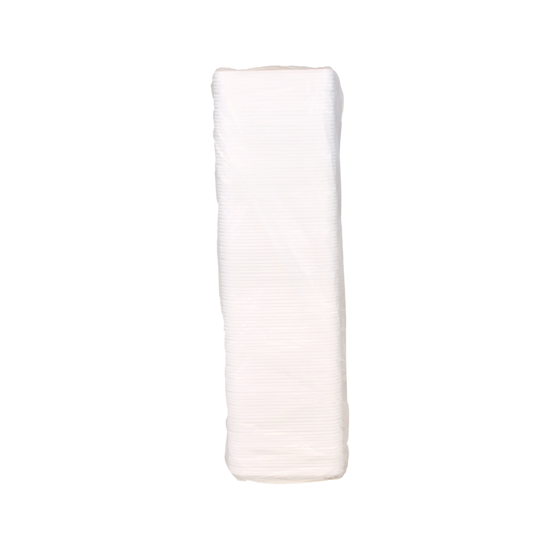 Pactiv® 2S Supermarket Tray – White, 8.2" x 5.7" x 0.65"