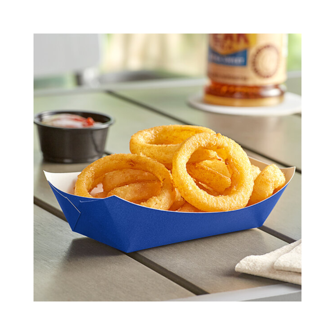 SQP® Solid Color Food Trays – #50, Blue & Red