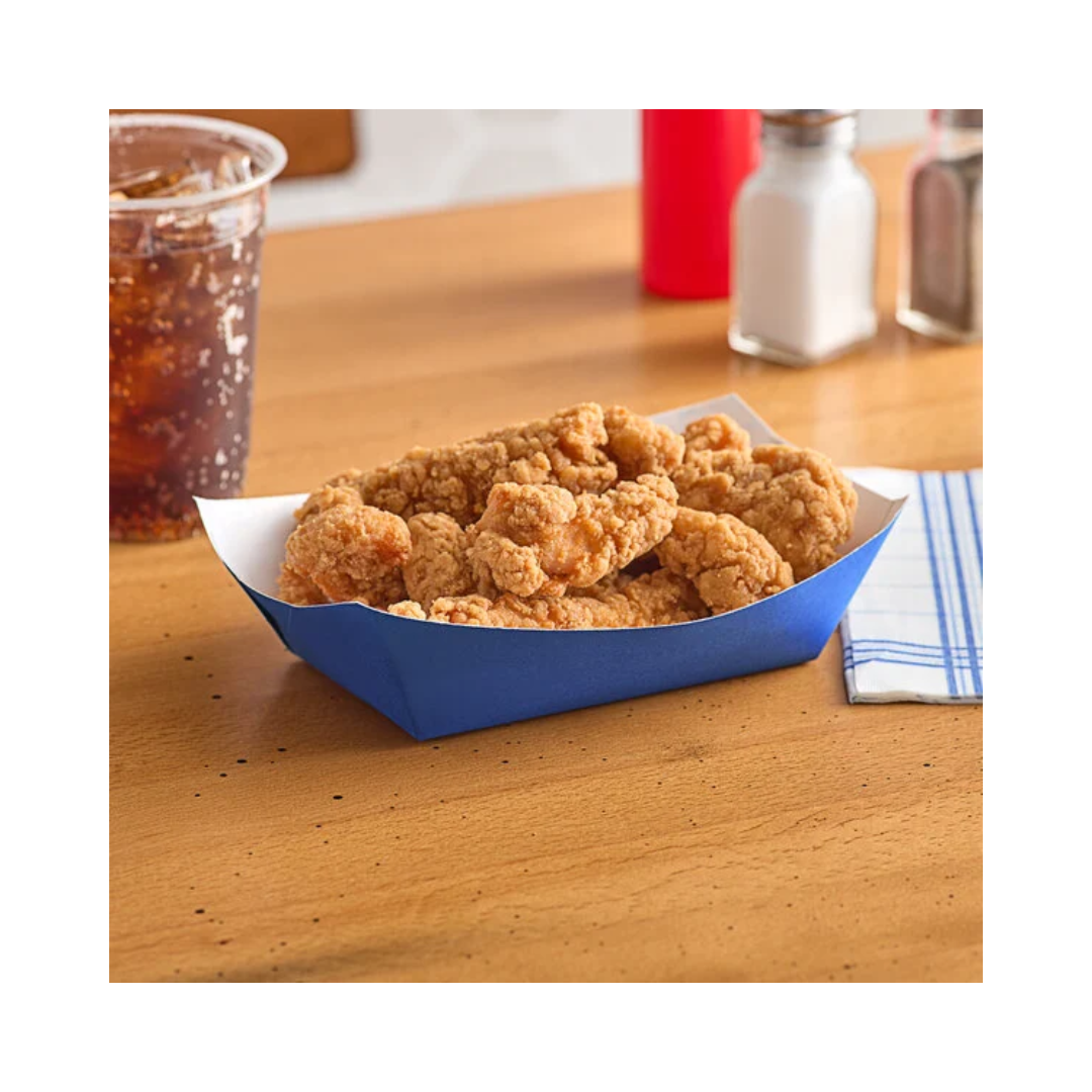 SQP® Solid Color Food Trays – #50, Blue & Red