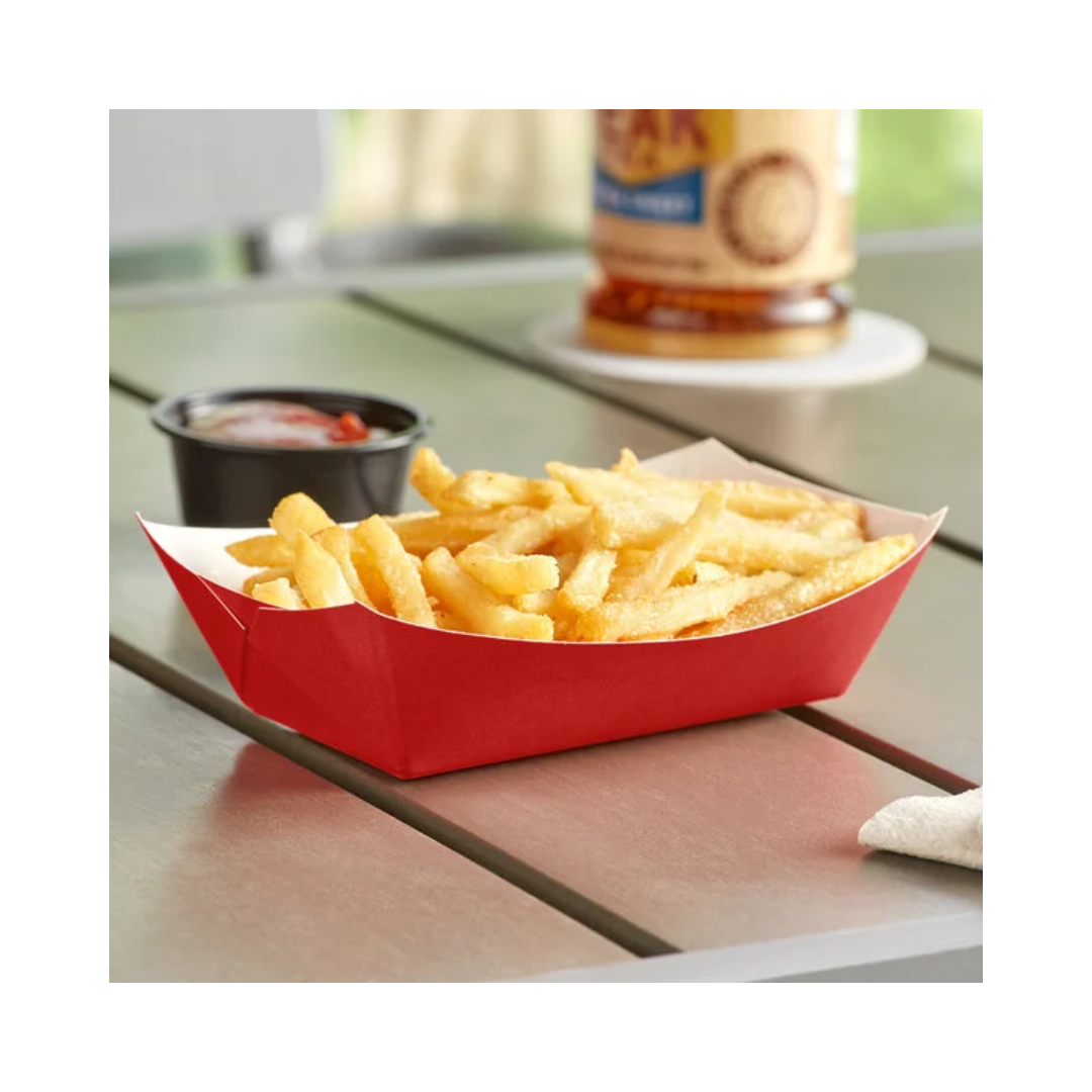 SQP® Solid Color Food Trays – #50, Blue & Red