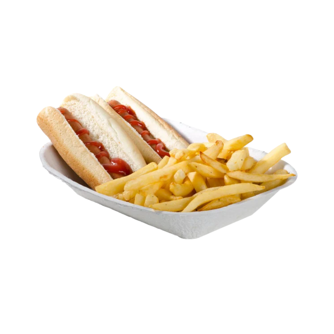 Huhtamaki® Savaday® No. 300 Molded Fiber Tray – 7" × 9" × 2¼", Compostable