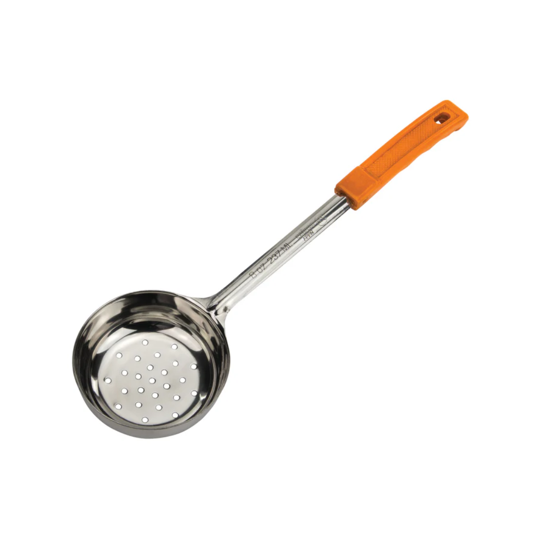 Winco® 1 Piece Stainless Steel Portioners – Solid & Perforated, Color-Coded, 1 oz. to 8 oz.
