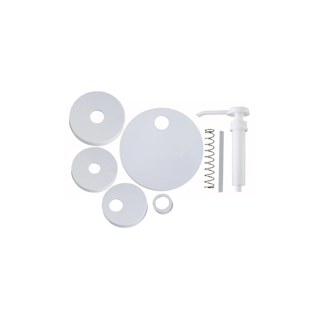 Winco® Plastic Pump Kit for Syrup & Liqueurs – 9" Pump, Multiple Lid Sizes