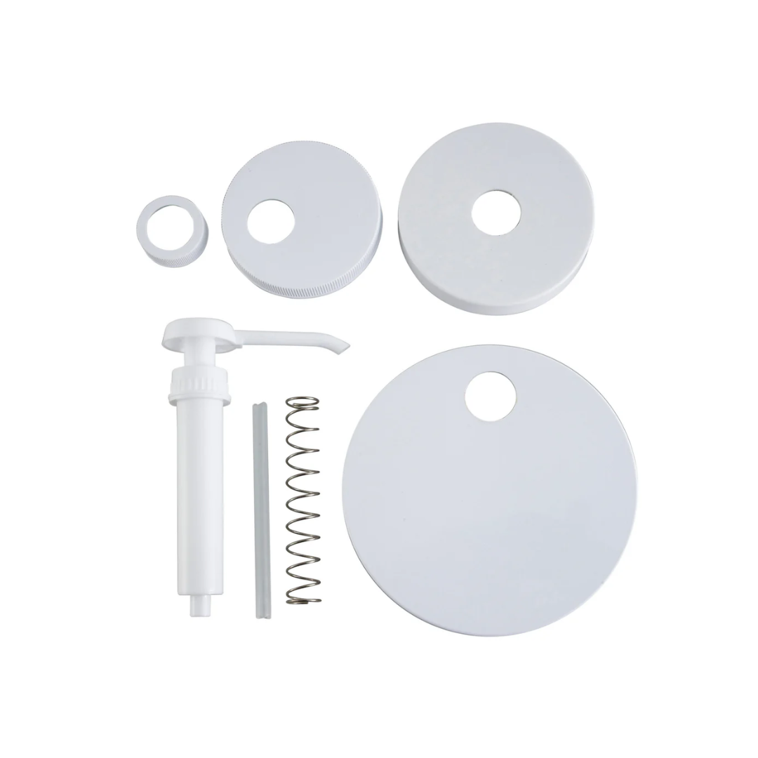 Winco® Plastic Pump Kit for Syrup & Liqueurs – 9" Pump, Multiple Lid Sizes