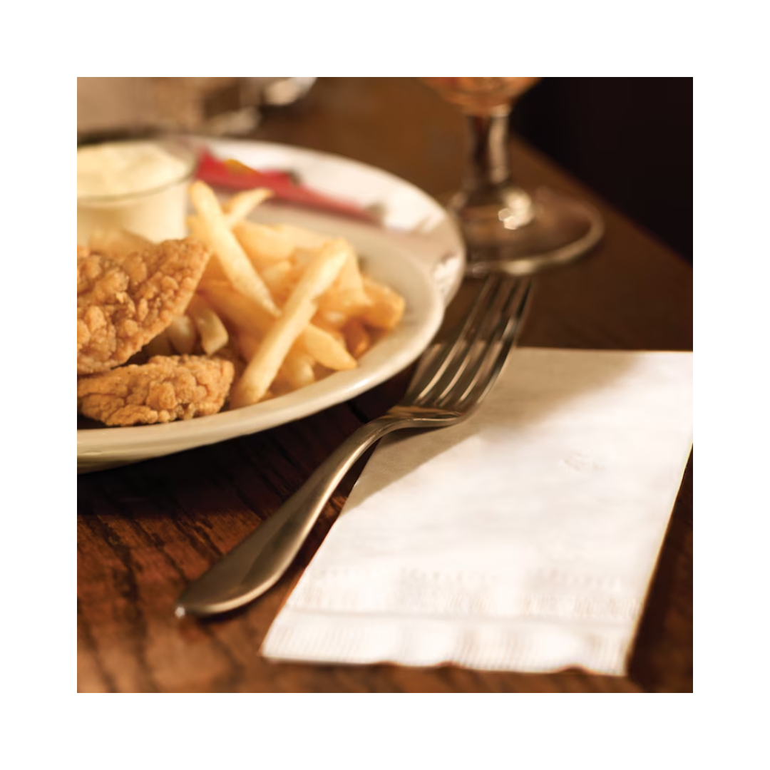 Tork® Advanced 1/8 Fold Extra Soft Dinner Napkin – White, 16.1" x 17", 3 Ply
