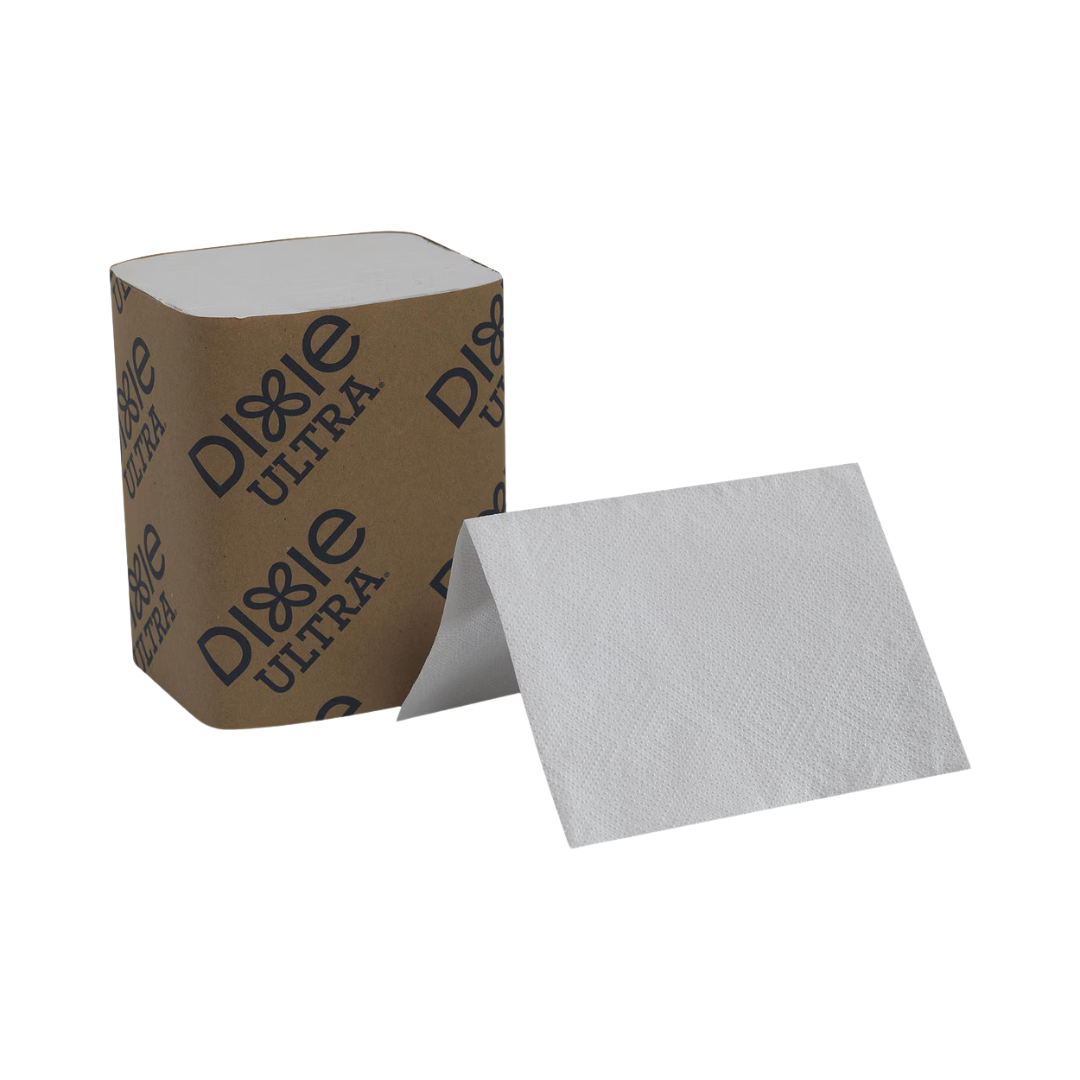 Dixie® Ultra® Interfold 2-Ply Napkin Dispenser Refill – White, 6.5" x 9.85"