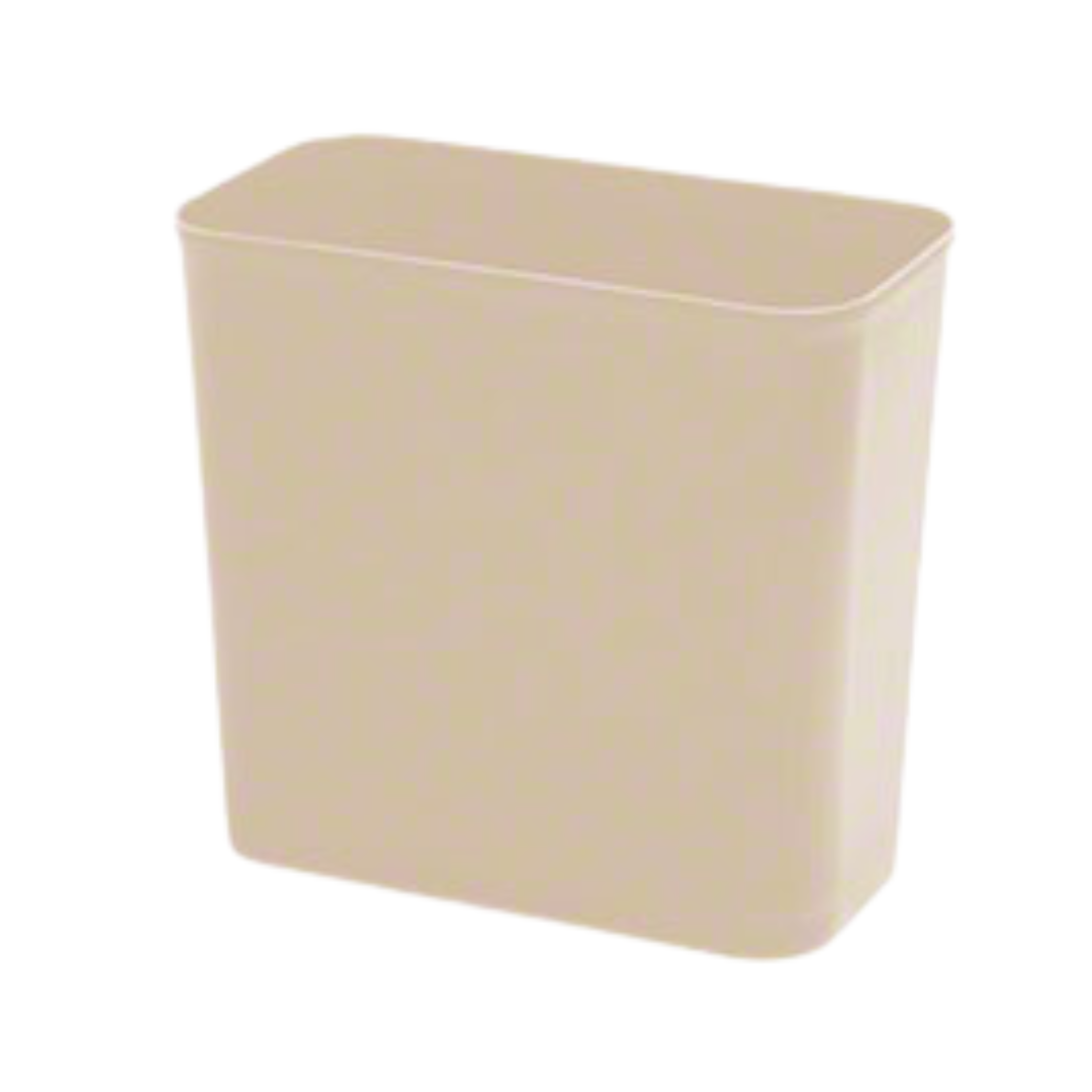 Continental® UL Classified Rectangular Wastebaskets – Fire-Resistant, Sand, 14 Qt & 27 5/8 Qt