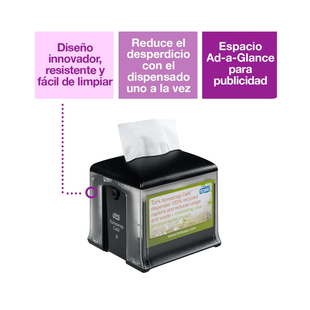 Tork® Classic Xpressnap® Café® Napkin Dispenser – Black, N10 System