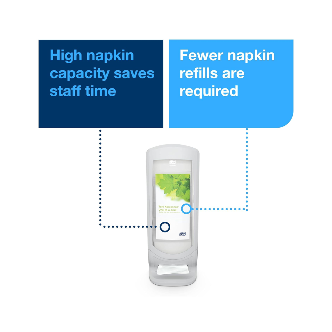 Tork® Signature Xpressnap® Stand Napkin Dispenser – Gray, N4 System, 24.5" × 9.3" × 9.3"