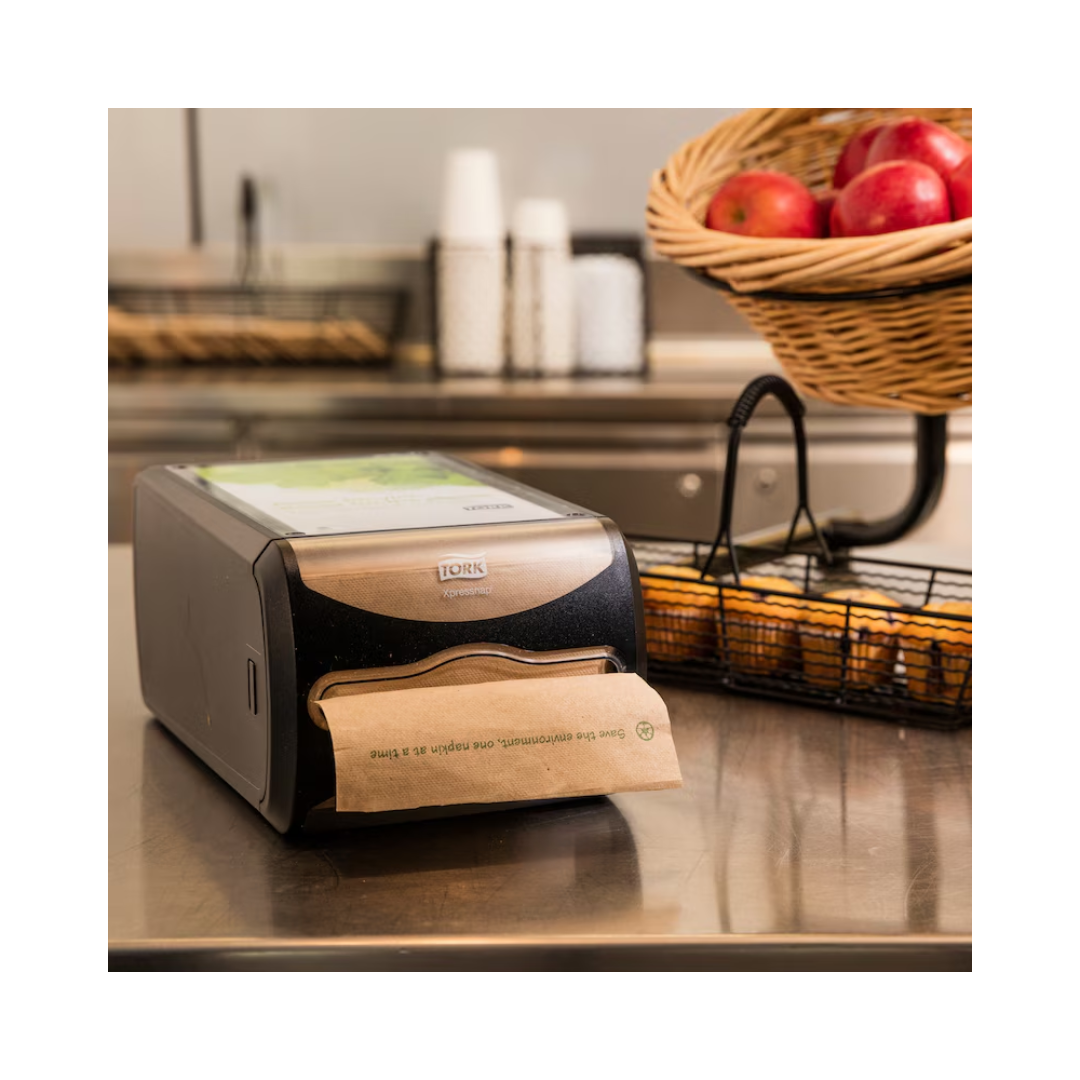 Tork® Xpressnap® Signature Counter Napkin Dispenser – Black, N4 System, Holds 500 Napkins