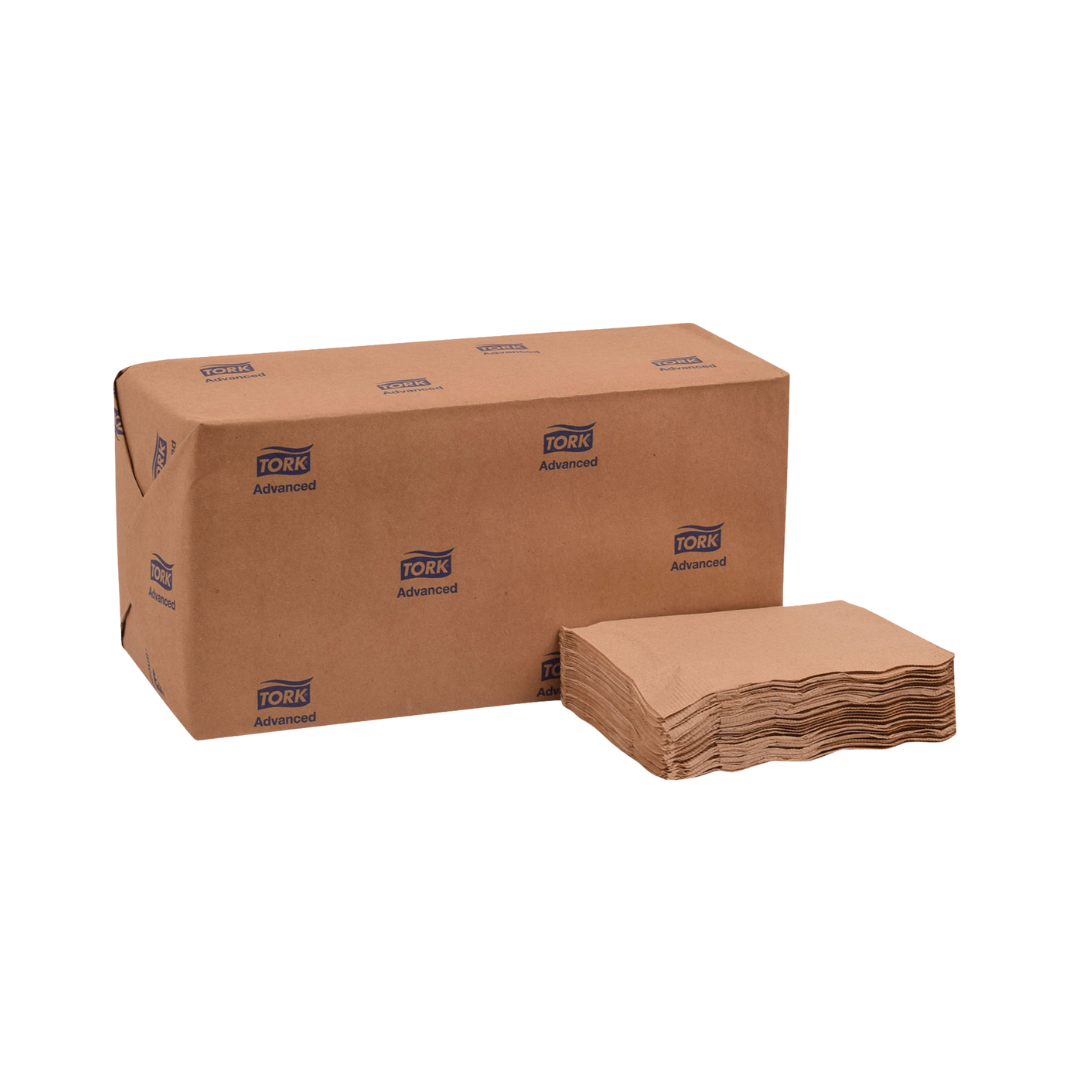Tork® Advanced Quality Soft Masterfold Dispenser Napkin – 12" x 17", Natural, 1 Ply, N7 System